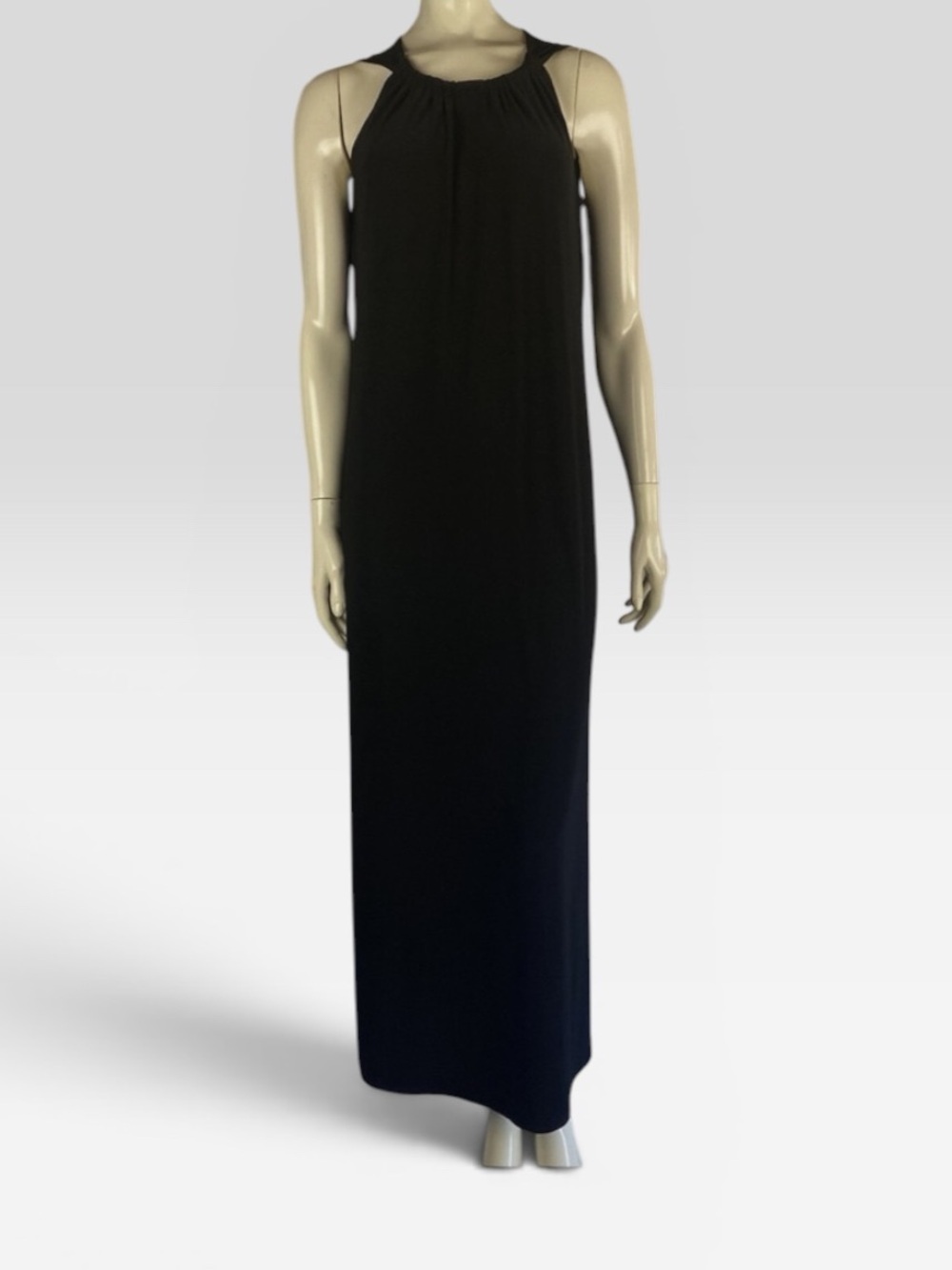 MSK Black Halter Pleated Maxi Dress - Picture 2 of 6